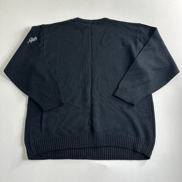 Studio By Southpole 90s XL Black Sweater Looney Tunes Bugs Wile E Coyote Hip Hop - Picture 2 of 10